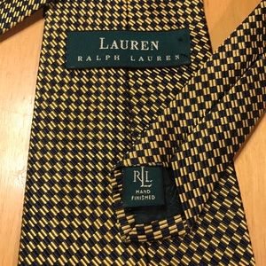 Men's LAUREN by Ralph Lauren Silk NECK Tie Gold
